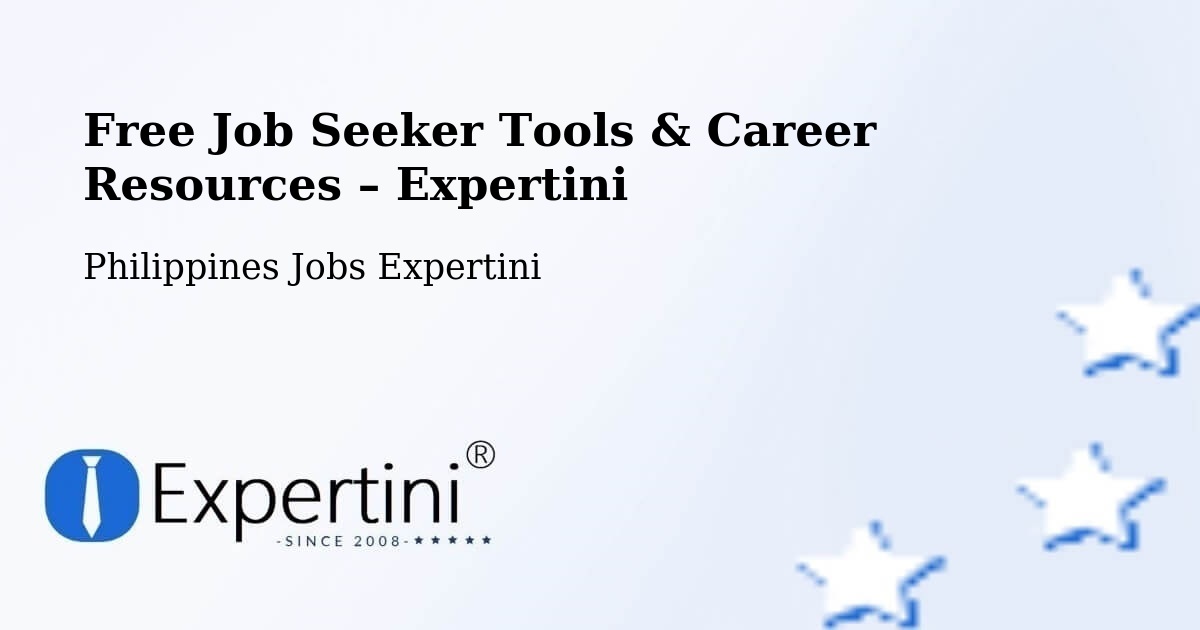 Free Job Seeker Tools & Career Resources – Kabacan - Kabacan, Philippines Jobs Expertini