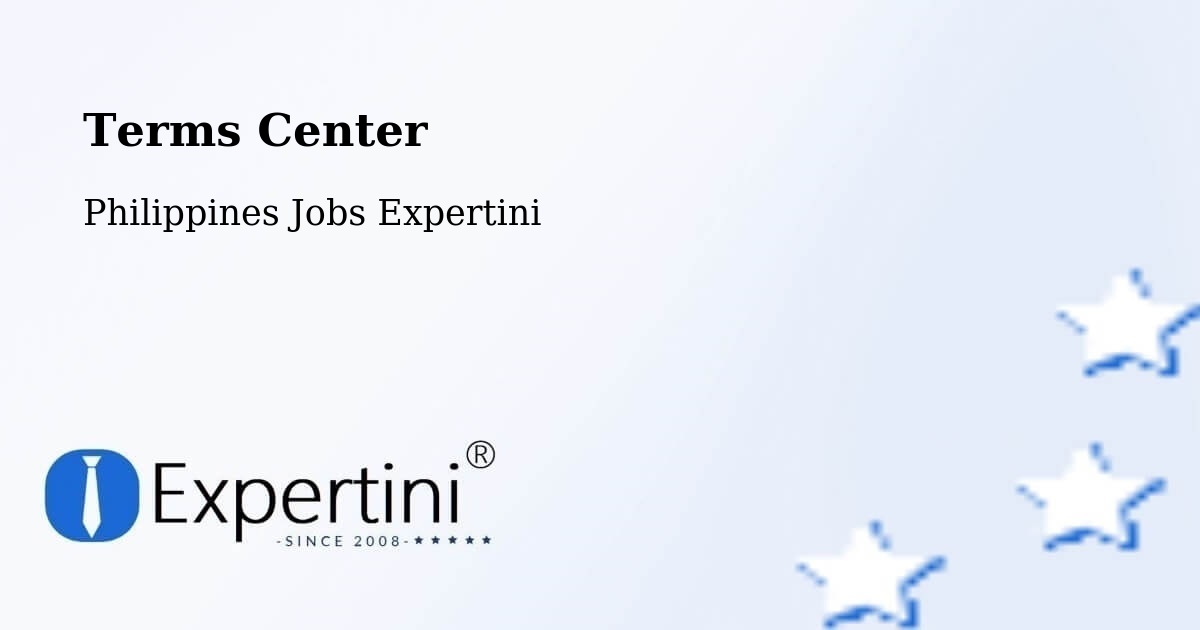 Terms of Service – Kabacan - Philippines Jobs Expertini